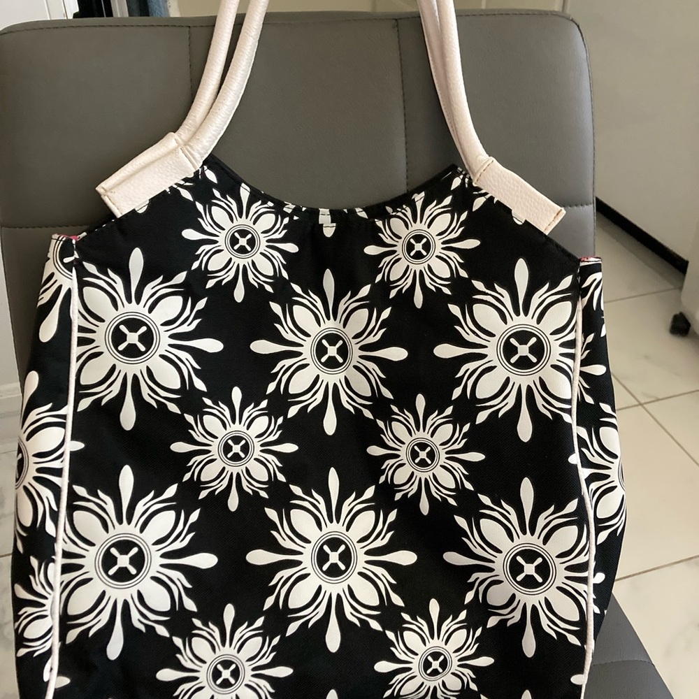 Black and White Patterned Tote Bag